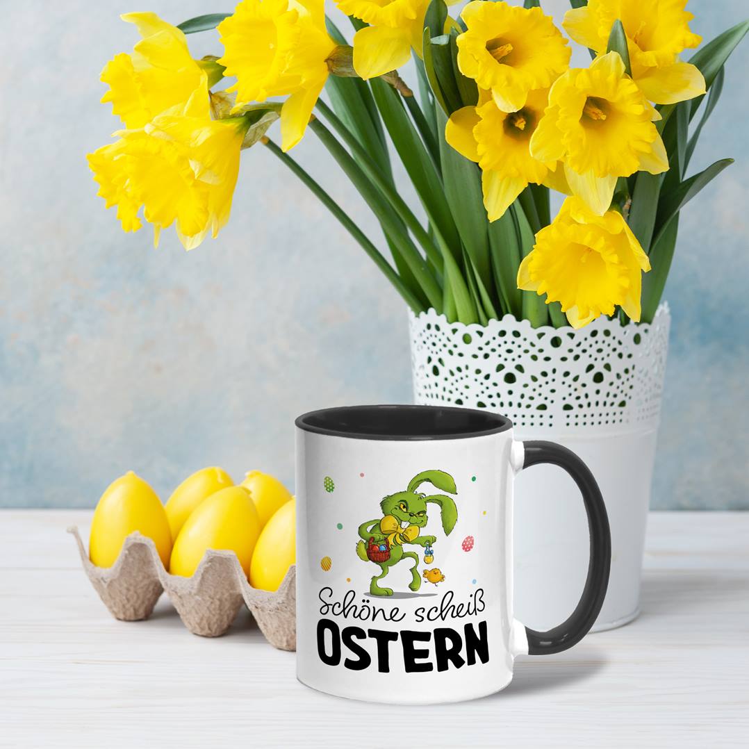 Tasse - Grinch Osterhase - Schöne scheiß Ostern
