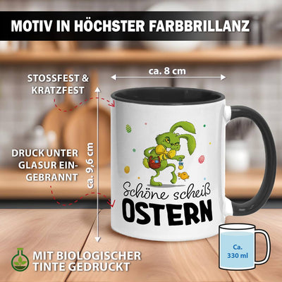 Tasse - Grinch Osterhase - Schöne scheiß Ostern