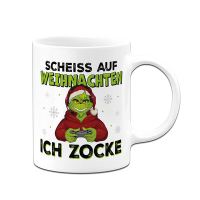 Tasse - Grinch - Scheiß auf Weihnachten, ich zocke