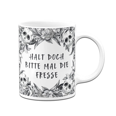 Bild: Tasse - Halt doch bitte mal die Fresse - Skull Statement Geschenkidee