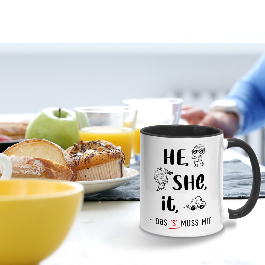 Tasse - he, she, it – das 's' muss mit