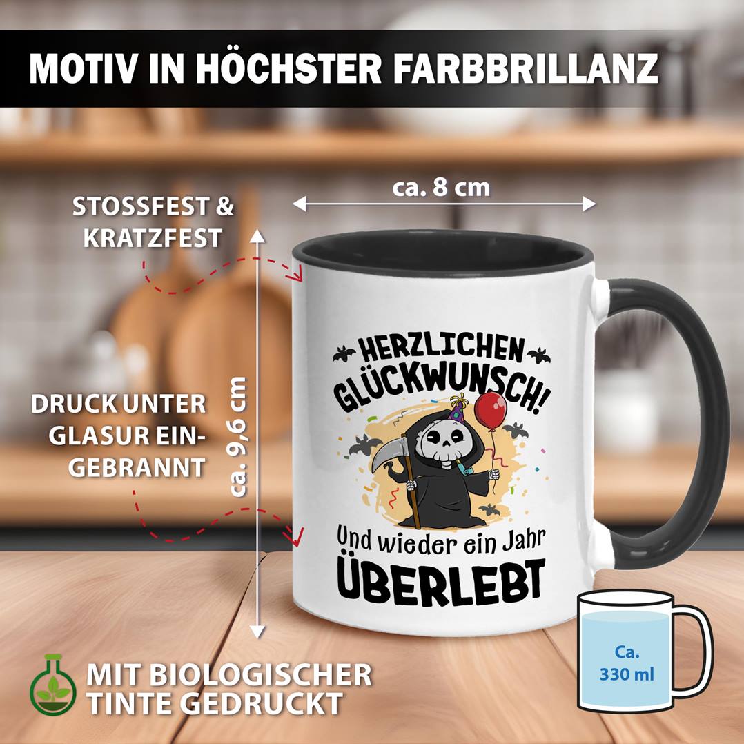Sensebald Tasse - Herzlichen Glückwunsch! Und wieder ein Jahr überlebt