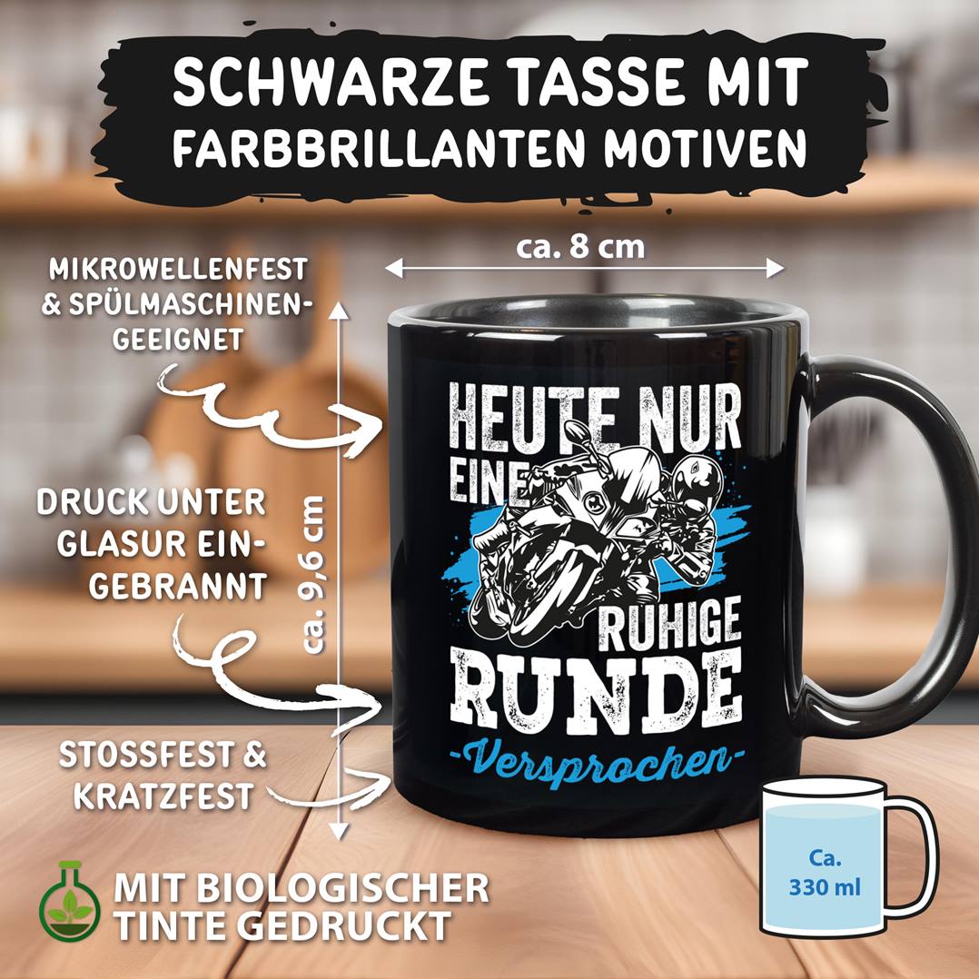 Tasse - Heute nur eine ruhige Runde - Versprochen. (Motorrad) - BL