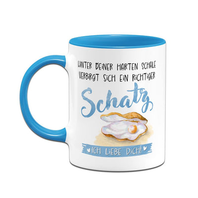 Tasse - Hinter Deiner harten Schale verbirgt sich ein richtiger Schatz. Ich liebe Dich!