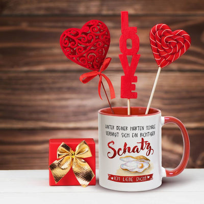 Tasse - Hinter Deiner harten Schale verbirgt sich ein richtiger Schatz. Ich liebe Dich!