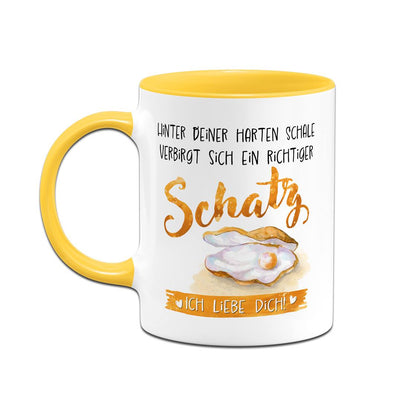 Tasse - Hinter Deiner harten Schale verbirgt sich ein richtiger Schatz. Ich liebe Dich!