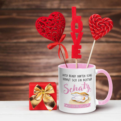 Tasse - Hinter Deiner harten Schale verbirgt sich ein richtiger Schatz. Ich liebe Dich!