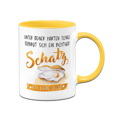 Tasse - Hinter Deiner harten Schale verbirgt sich ein richtiger Schatz. Ich liebe Dich!