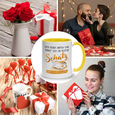 Tasse - Hinter Deiner harten Schale verbirgt sich ein richtiger Schatz. Ich liebe Dich!