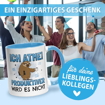 Tasse - Ich atme! Produktiver wird es nicht - Ratzfatz das Faultier