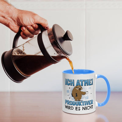 Tasse - Ich atme! Produktiver wird es nicht - Ratzfatz das Faultier