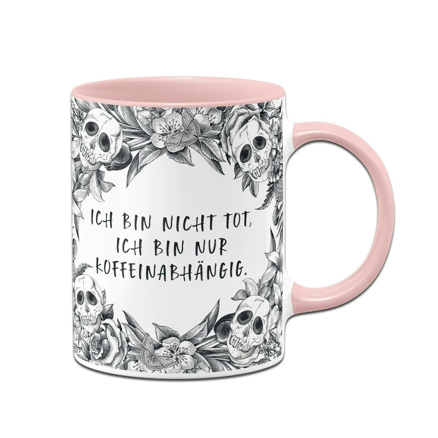 Bild: Tasse - Ich bin nicht tot, ich bin nur koffeinabhängig. - Skull Statement Geschenkidee