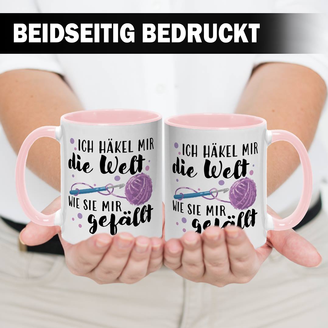 Tasse - Ich häkel mir die Welt, wie sie mir gefällt!