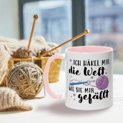 Tasse - Ich häkel mir die Welt, wie sie mir gefällt!