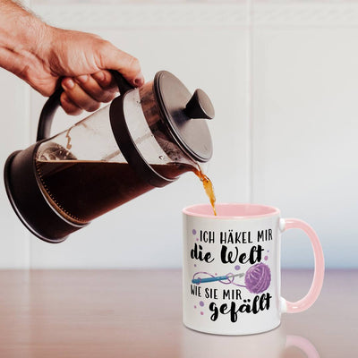 Tasse - Ich häkel mir die Welt, wie sie mir gefällt!
