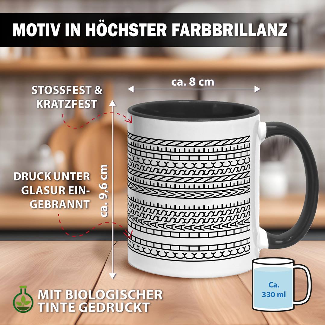 Tasse - Ich hasse Menschen-Muster (Rundumdruck)