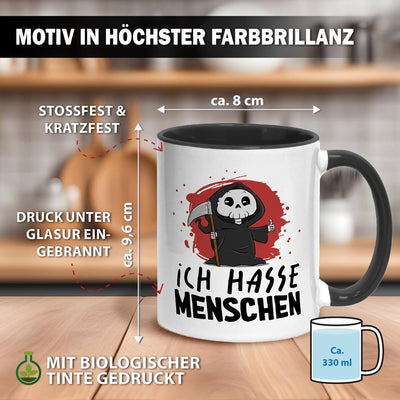 Sensebald Tasse - Ich hasse Menschen (Sensenmann)