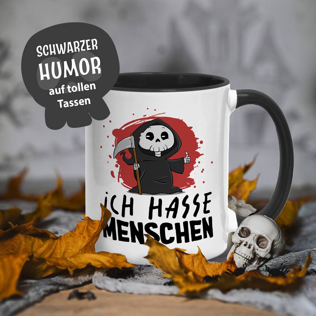 Sensebald Tasse - Ich hasse Menschen (Sensenmann)