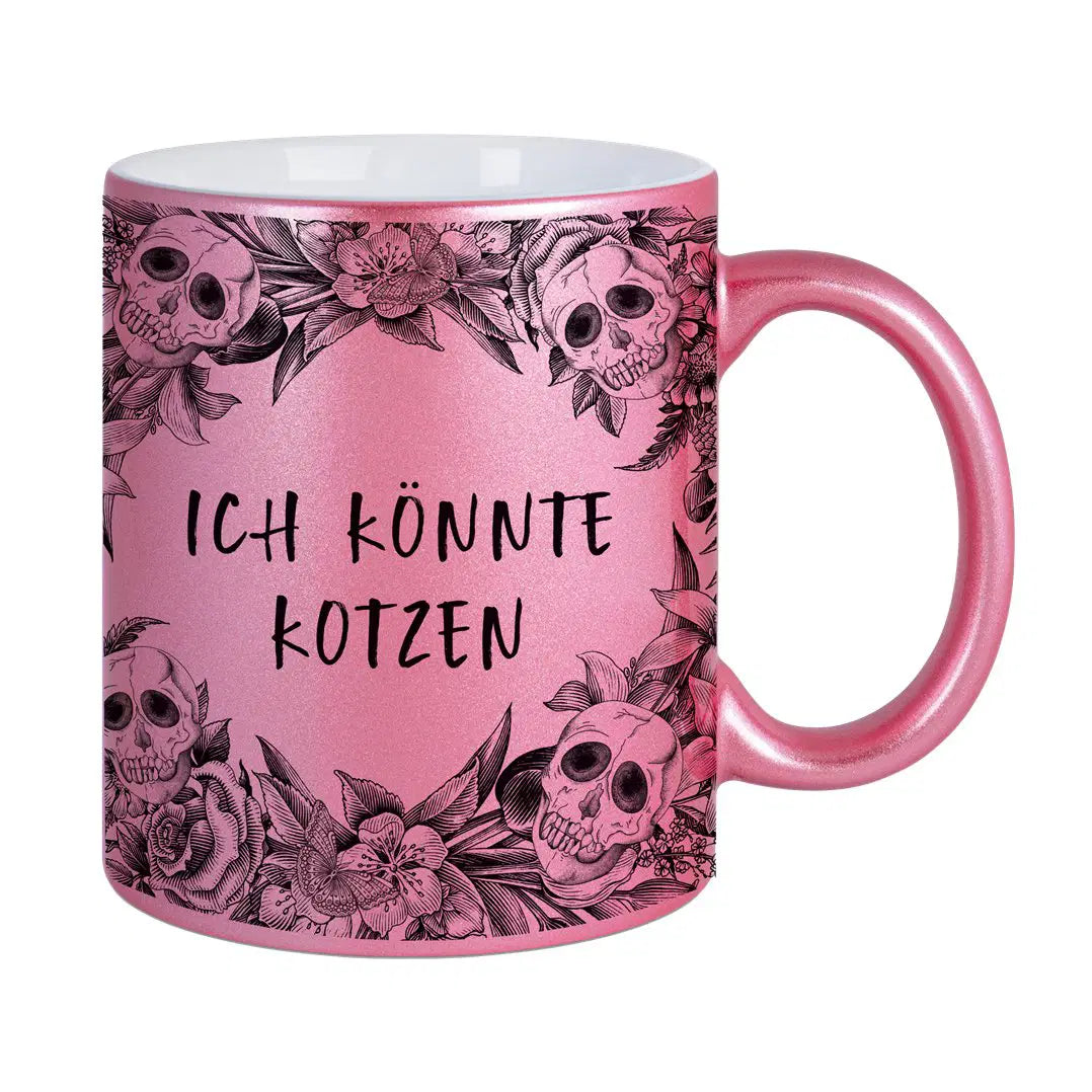 Bild: Tasse - Ich könnte kotzen - Skull Statement Metallic-Edition Geschenkidee