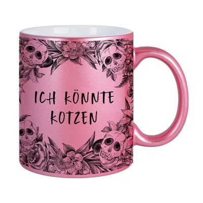 Bild: Tasse - Ich könnte kotzen - Skull Statement Metallic-Edition Geschenkidee