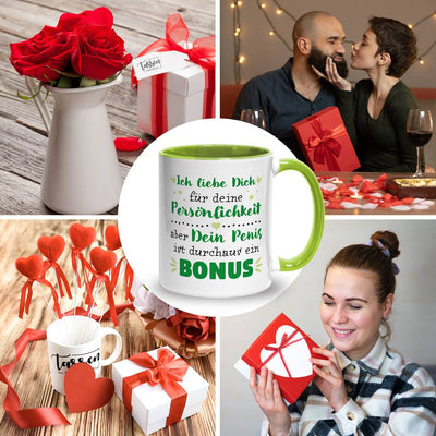 Tasse - Ich liebe Dich. Dein Penis ist durchaus ein Bonus.
