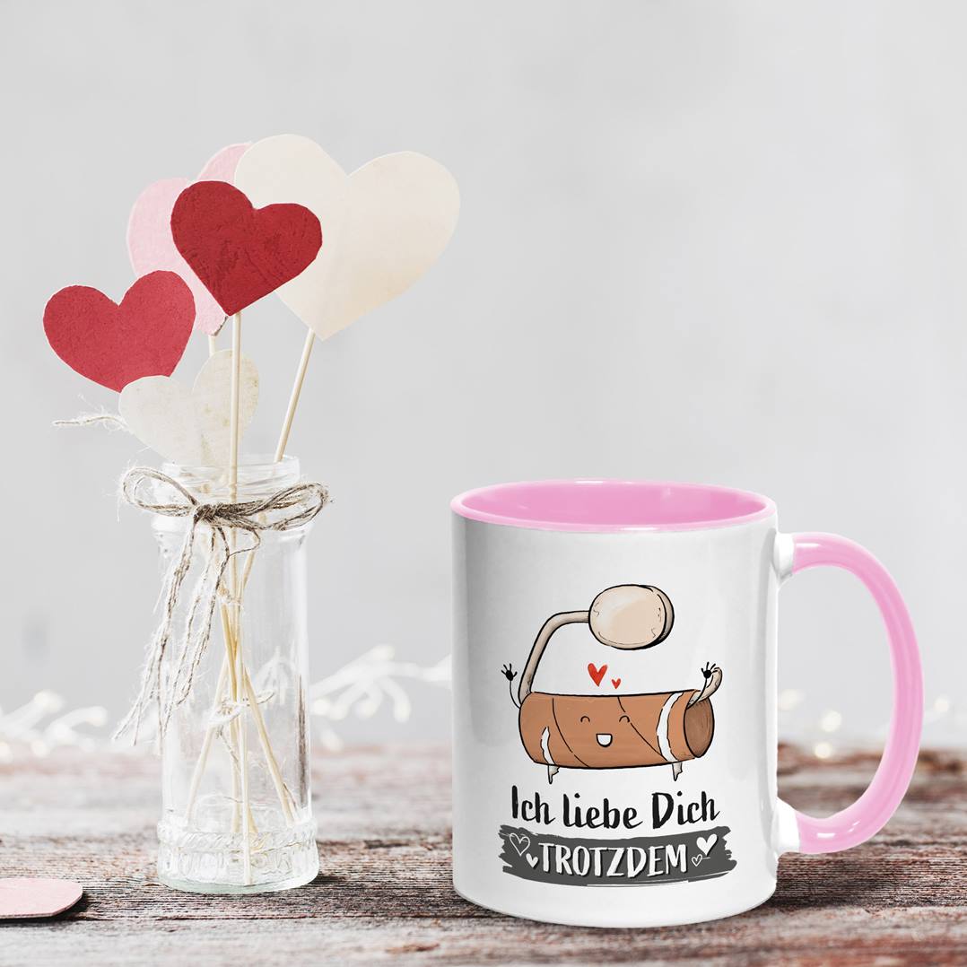 Tasse - Ich liebe Dich trotzdem (leere Klopapierrolle)