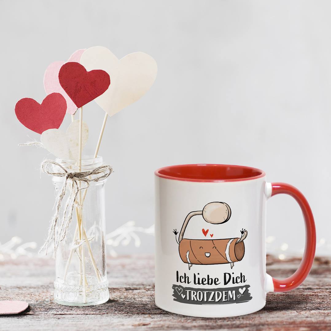 Tasse - Ich liebe Dich trotzdem (leere Klopapierrolle)