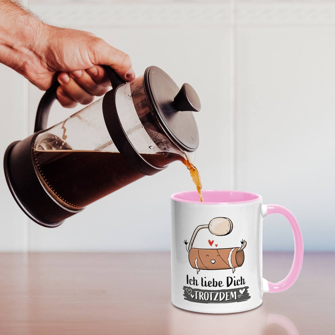 Tasse - Ich liebe Dich trotzdem (leere Klopapierrolle)