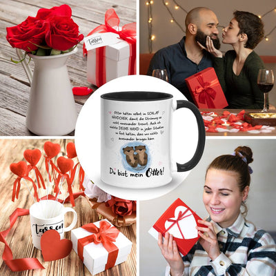 Tasse - Ich möchte Deine Hand in jeder Situation fest halten. Du bist mein Otter!