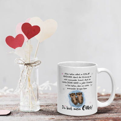 Tasse - Ich möchte Deine Hand in jeder Situation fest halten. Du bist mein Otter!