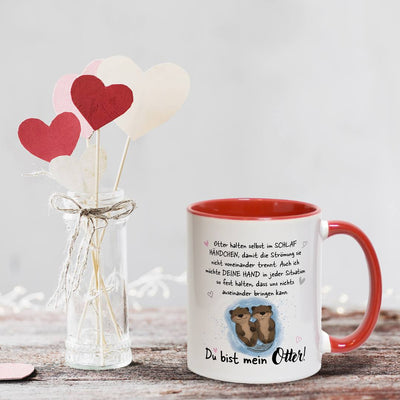 Tasse - Ich möchte Deine Hand in jeder Situation fest halten. Du bist mein Otter!
