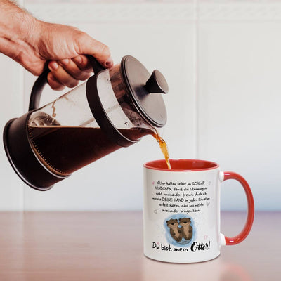Tasse - Ich möchte Deine Hand in jeder Situation fest halten. Du bist mein Otter!