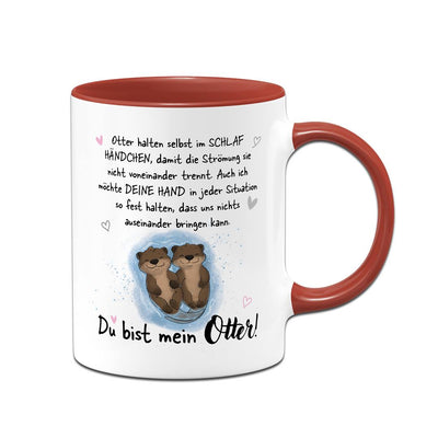 Tasse - Ich möchte Deine Hand in jeder Situation fest halten. Du bist mein Otter!