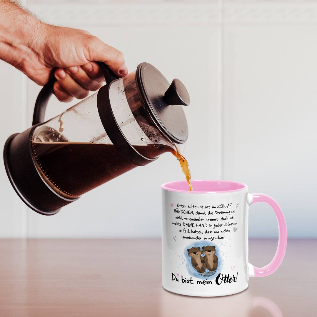 Tasse - Ich möchte Deine Hand in jeder Situation fest halten. Du bist mein Otter!