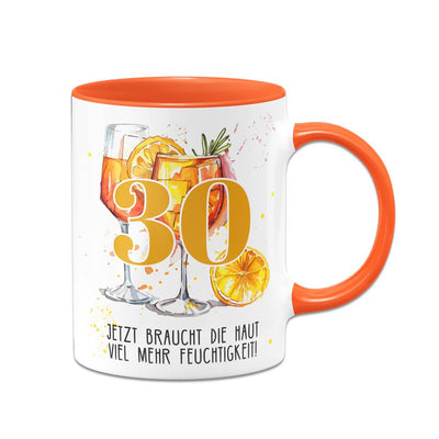 Tasse - Jetzt braucht die Haut viel mehr Feuchtigkeit! - (Zahl - runder Geburtstag)