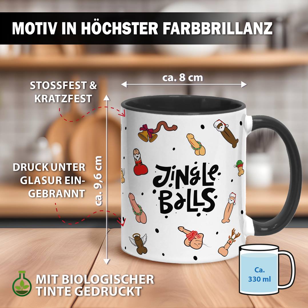 Tasse - Jingle Balls (Pimmel-Rundumdruck)