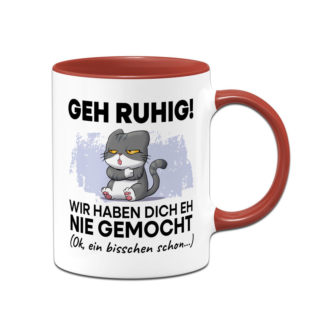 Abschiedsgeschenk Kollegen Lustige Tasse Mit Spruch Lustige Abschiedstasse  Mit Spruch – „Geh Ruhig! Wir Haben Dich Eh Nie Gemocht\, image size:1080x1080
