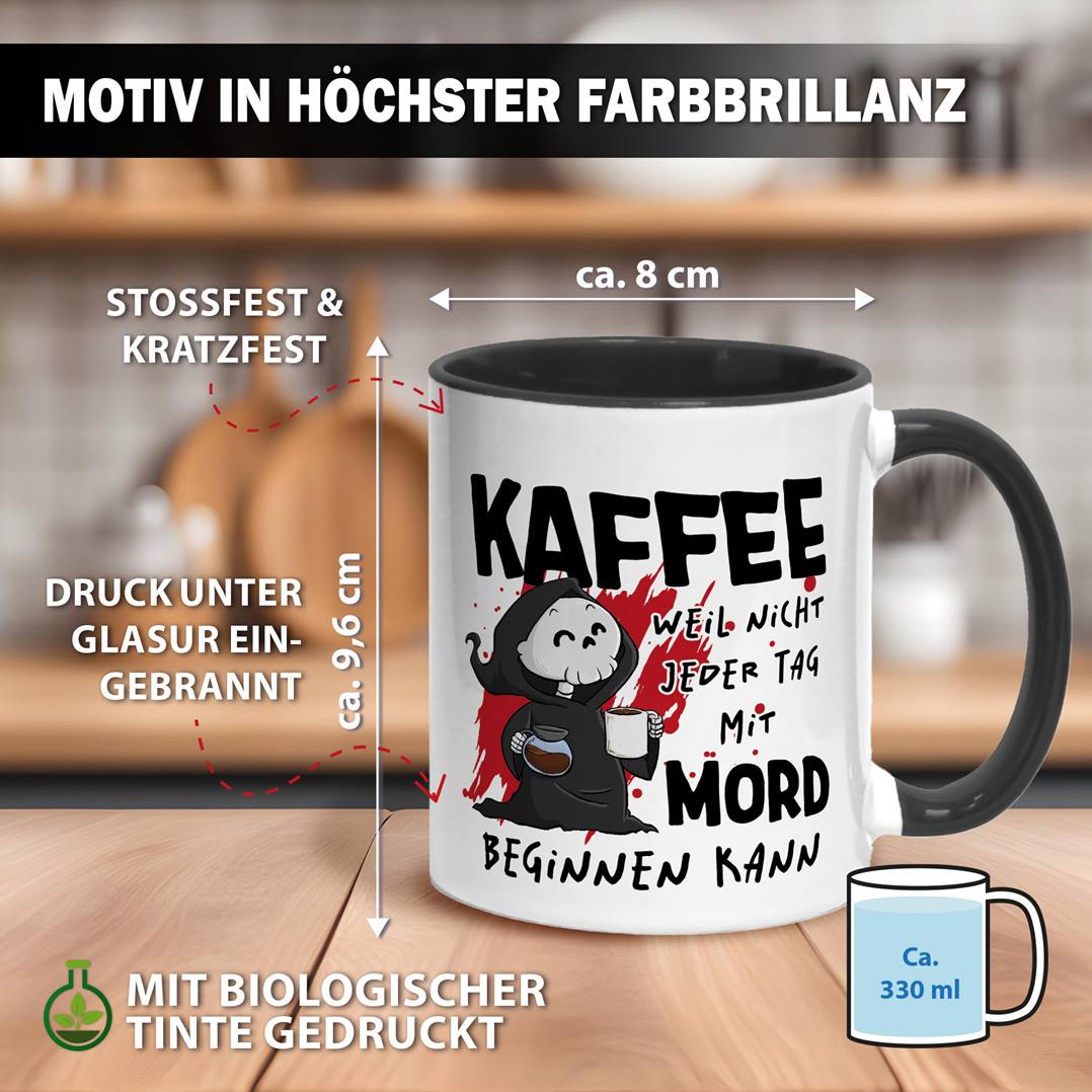Sensebald Tasse - Kaffee, weil nicht jeder Tag mit Mord beginnen kann