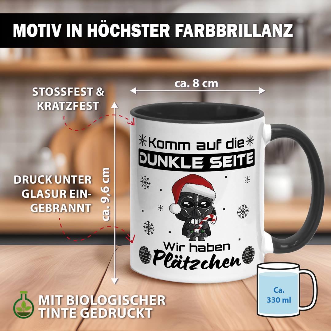 Tasse - Komm auf die dunkle Seite, wir haben Plätzchen (Sci-Fi)