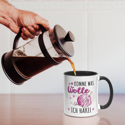 Tasse - Komme was Wolle, ich häkel