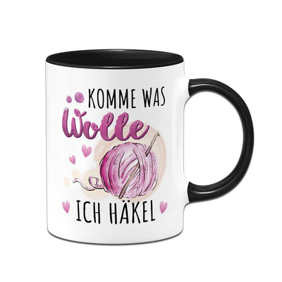 Tasse - Komme was Wolle, ich häkel