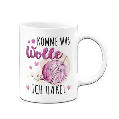Tasse - Komme was Wolle, ich häkel