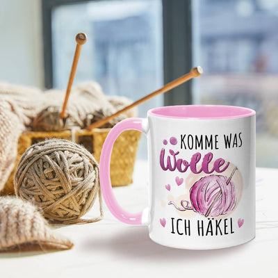 Tasse - Komme was Wolle, ich häkel