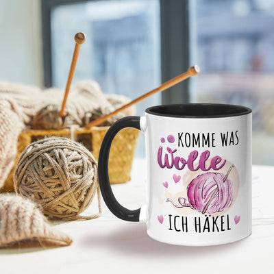 Tasse - Komme was Wolle, ich häkel