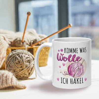 Tasse - Komme was Wolle, ich häkel