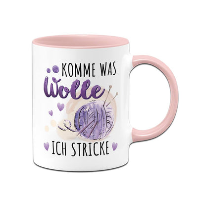 Tasse - Komme was Wolle, ich stricke