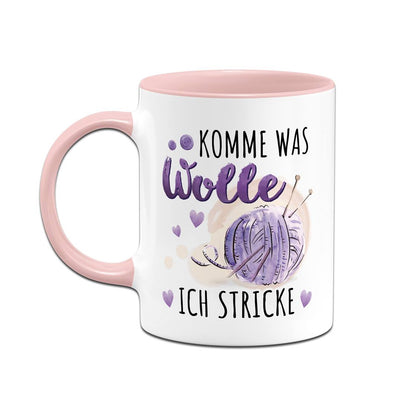 Tasse - Komme was Wolle, ich stricke