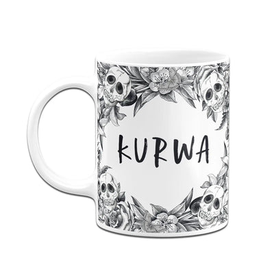 Bild: Tasse - Kurwa - Skull Statement Geschenkidee