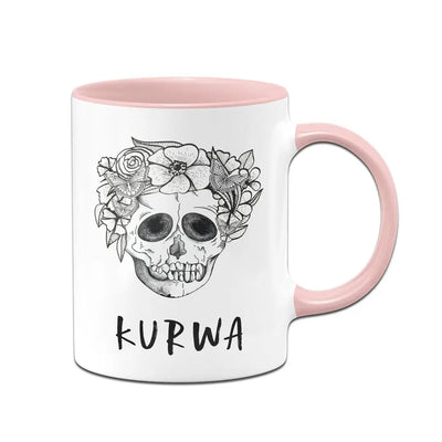 Bild: Tasse - Kurwa - Totenkopf Geschenkidee