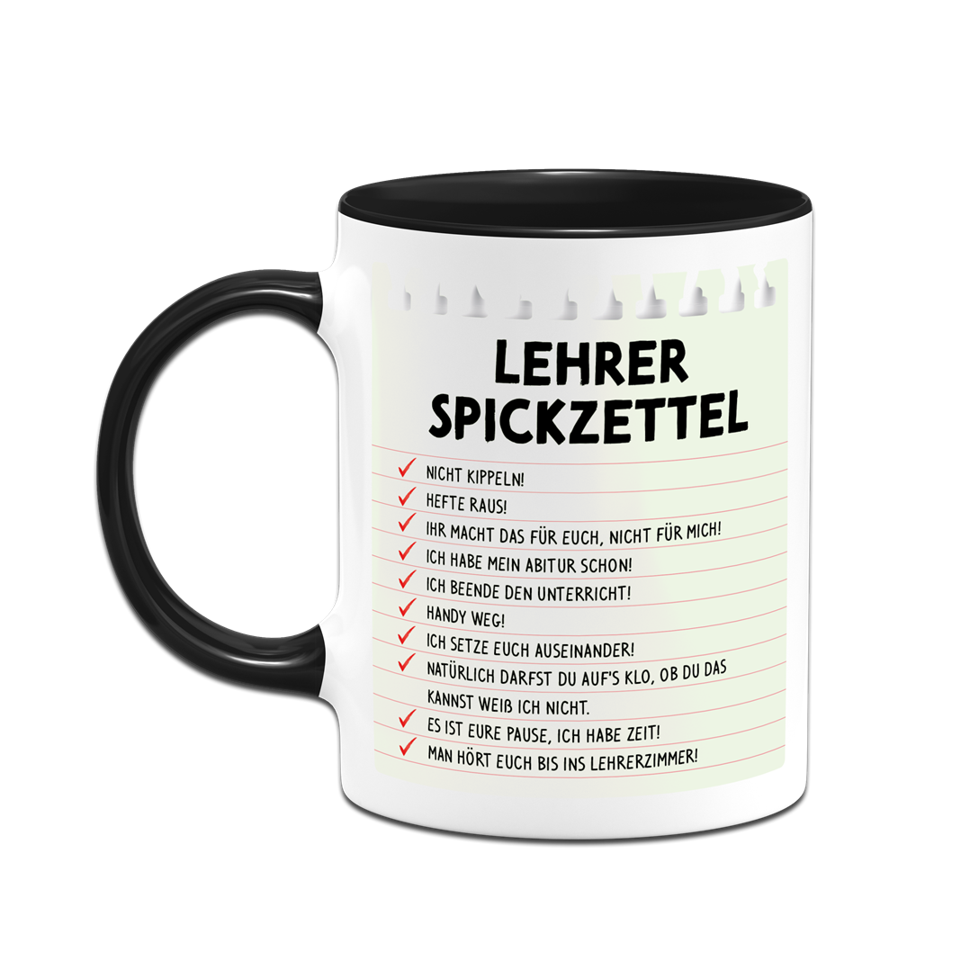 Tasse - Lehrer Spickzettel